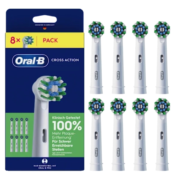 Oral-B Cross Action Opzetborstel CleanMaximiser 8 stuks