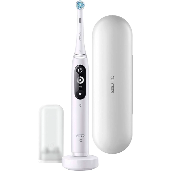 Vooraanzicht Oral-B iO 7 Wit Elektrische Tandenborstel Alabaster