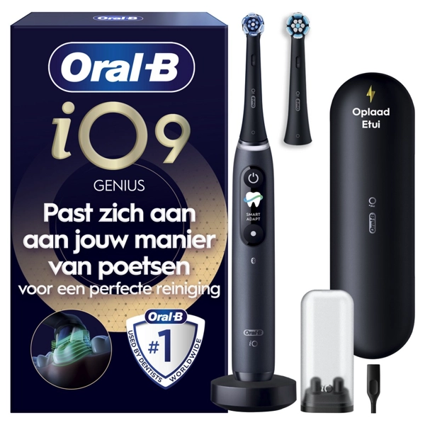 Oral-B iO 9N Zwart Elektrische Tandenborstel Oplaadbare Reisetui