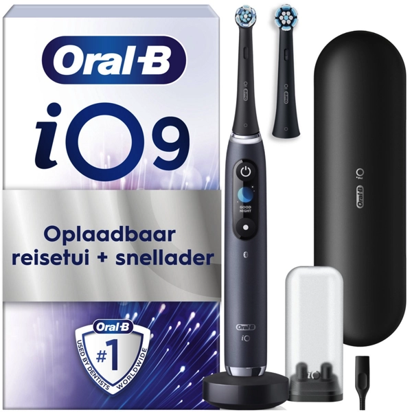 Oral-B iO 9N Zwart Elektrische Tandenborstel Oplaadbare Reisetui