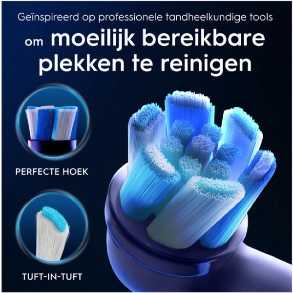 Zijaanzicht Oral-B iO Ultimate Clean Opzetborstels Wit 4 stuks