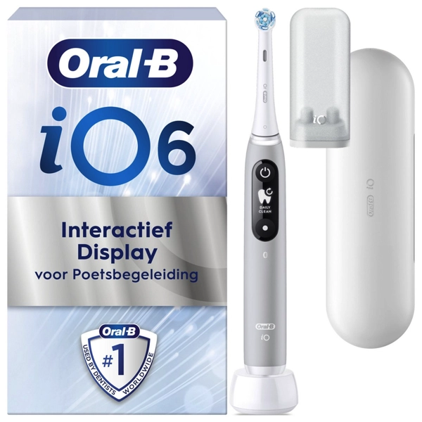 Oral-B iO 6 Grey Elektrische Tandenborstel Met Reisetui