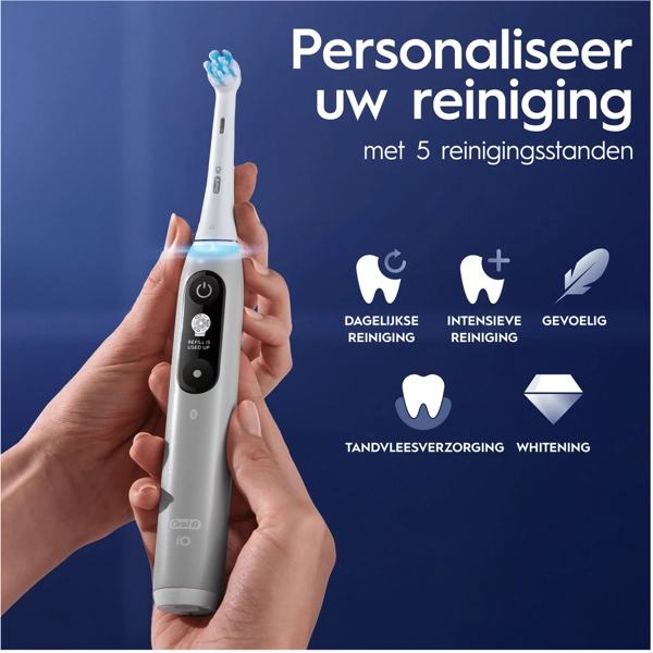 Poetsstanden Verpakking Oral-B iO 6 Grey Elektrische Tandenborstel Met Reisetui