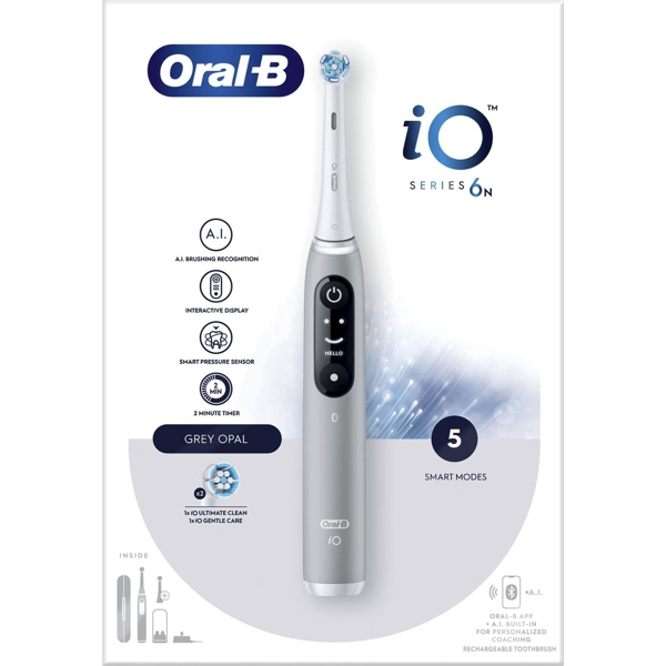 Verpakking Oral-B iO 6 Grey Elektrische Tandenborstel Met Reisetui