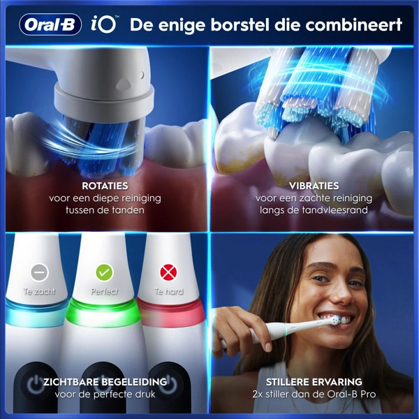 Vooraanzicht Oral-B iO 5 Series Elektrische Tandenborstel Wit