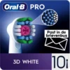 Verpakking Oral-B 3D-White Opzetborstels 10 Stuks Brievenbusverpakking