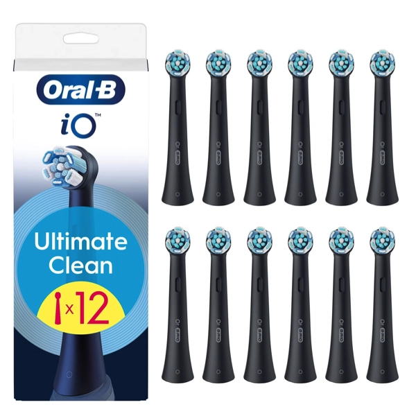 Oral-B IO Ultimate Clean Zwart Opzetborstels 12 Stuks