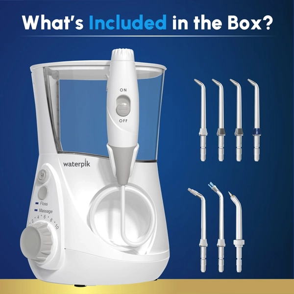 Vooraanzicht Waterpik WP-660 Flosapparaat Professioneel Wit