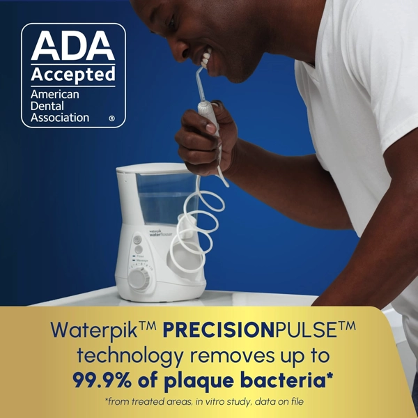 Zijaanzicht Waterpik WP-660 Flosapparaat Professioneel Wit