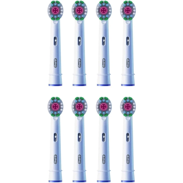 In verpakking Oral-B PRO 3D-White Opzetborstels Clean Maximiser 8 Stuks