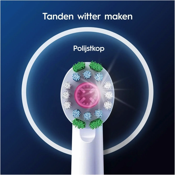 Vooraanzicht Oral-B PRO 3D-White Opzetborstels Clean Maximiser 8 Stuks