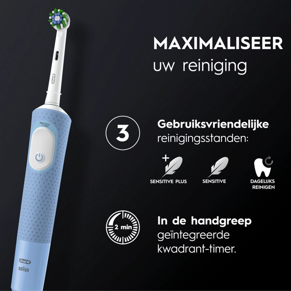Zijaanzicht Oral-B Vitality Pro Blue Elektrische Tandenborstel