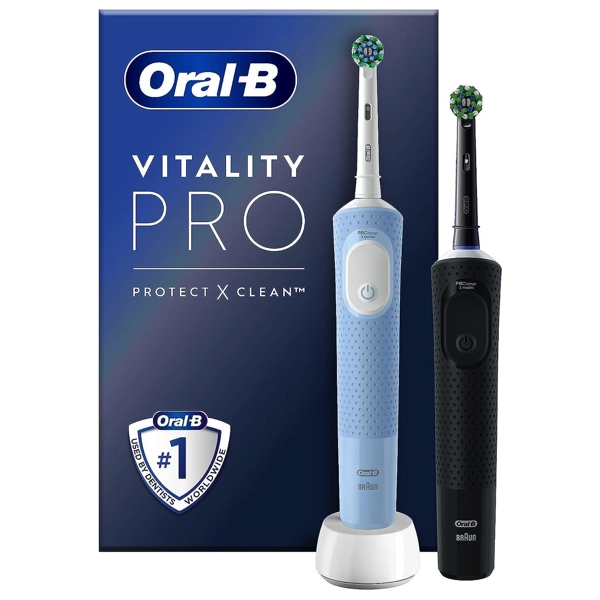 Oral-B Vitality PRO Duopack Elektrische Tandenborstel Blauw en Zwart