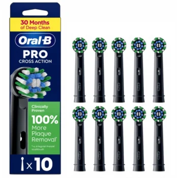 Oral-B Cross Action Pro Opzetborstels Zwart 10 Stuks