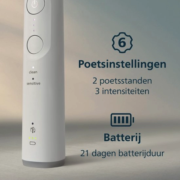 Zijaanzicht Philips Sonicare 6100 HX7400:02 Elektrische Tandenborstel Wit
