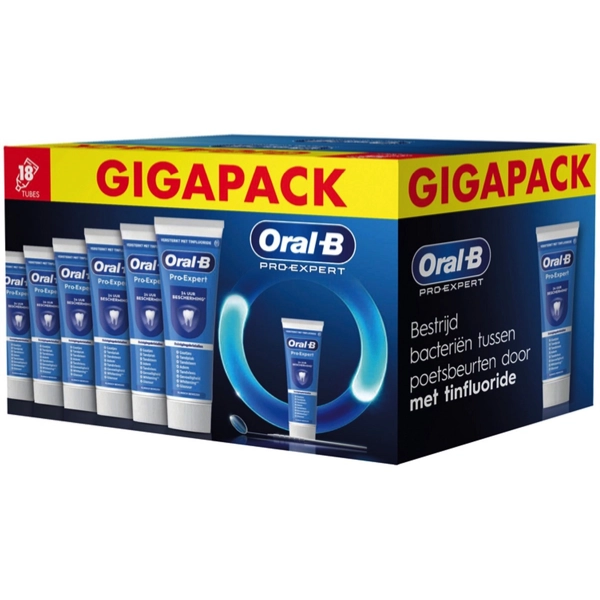 Inhoud verpakking Oral-B Pro-Expert Professional Protection Tandpasta 18x75ml