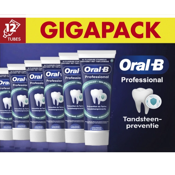 Oral-B Professional Tandsteenpreventie Tandpasta 12 x 75ml