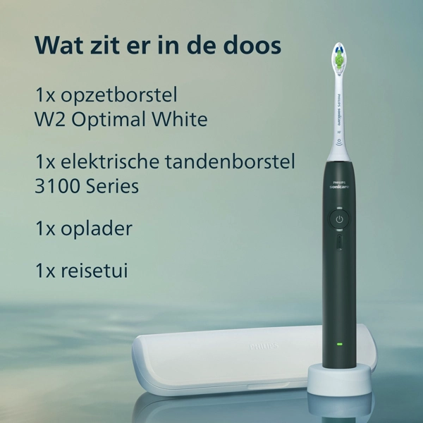 In verpakking Philips Sonicare 3100 HX4033:26 Elektrische Tandenborstel Groen