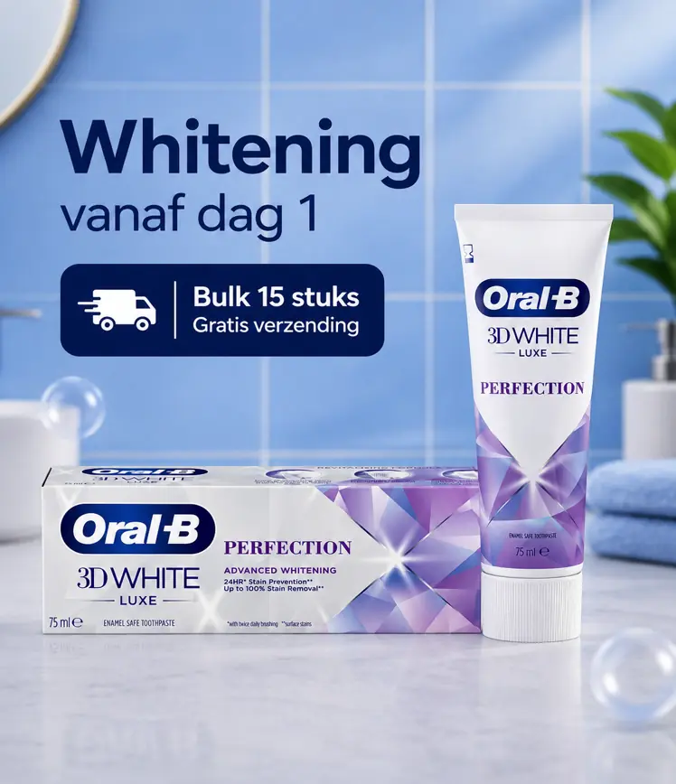 Oral-B Whitening tandpasta in de aanbieding
