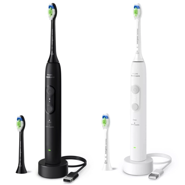 Philips Sonicare 4100 Duo Elektrische Tandenborstels Zwart en Wit