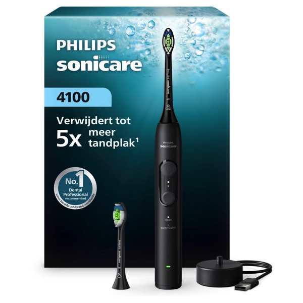 Philips Sonicare 4100 HX4042:52 Zwart Elektrische Tandenborstel