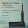 Vooraanzicht Philips Sonicare 3100 Duopack HX4072:42 Elektrische Tandenborstel Zwart en Roze