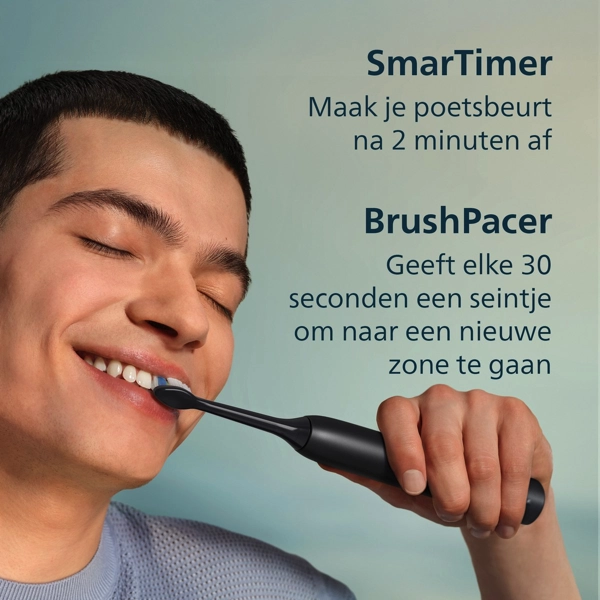 Zijaanzicht Philips Sonicare 3100 HX4033:32 Elektrische Tandenborstel Zwart