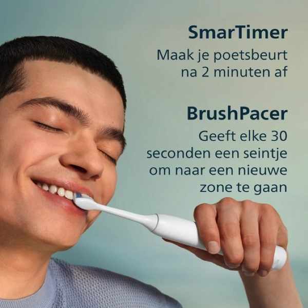 Zijaanzicht Philips Sonicare 4100 HX4042:41 Elektrische Tandenborstel Wit
