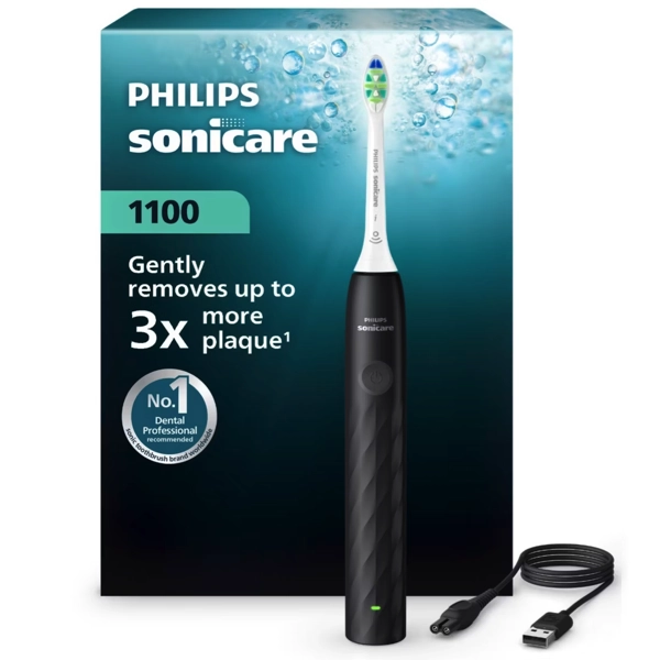 Philips-Sonicare-1100-HX390102-Elektrische-Tandenborstel-Zwart