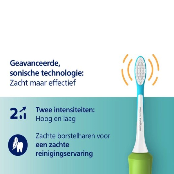Vooraanzicht Philips Sonicare Kids Duopack Elektrische Tandenborstel Paars & Groen